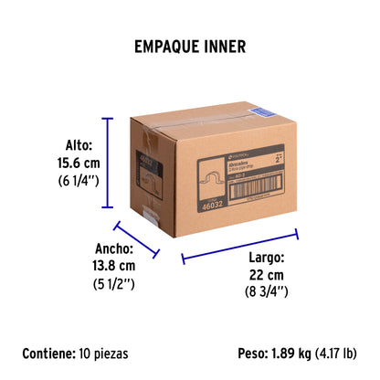 Bolsa c/5 abrazaderas tipo omega 2' p/tubo pared delgada | AO-2 | 46032
