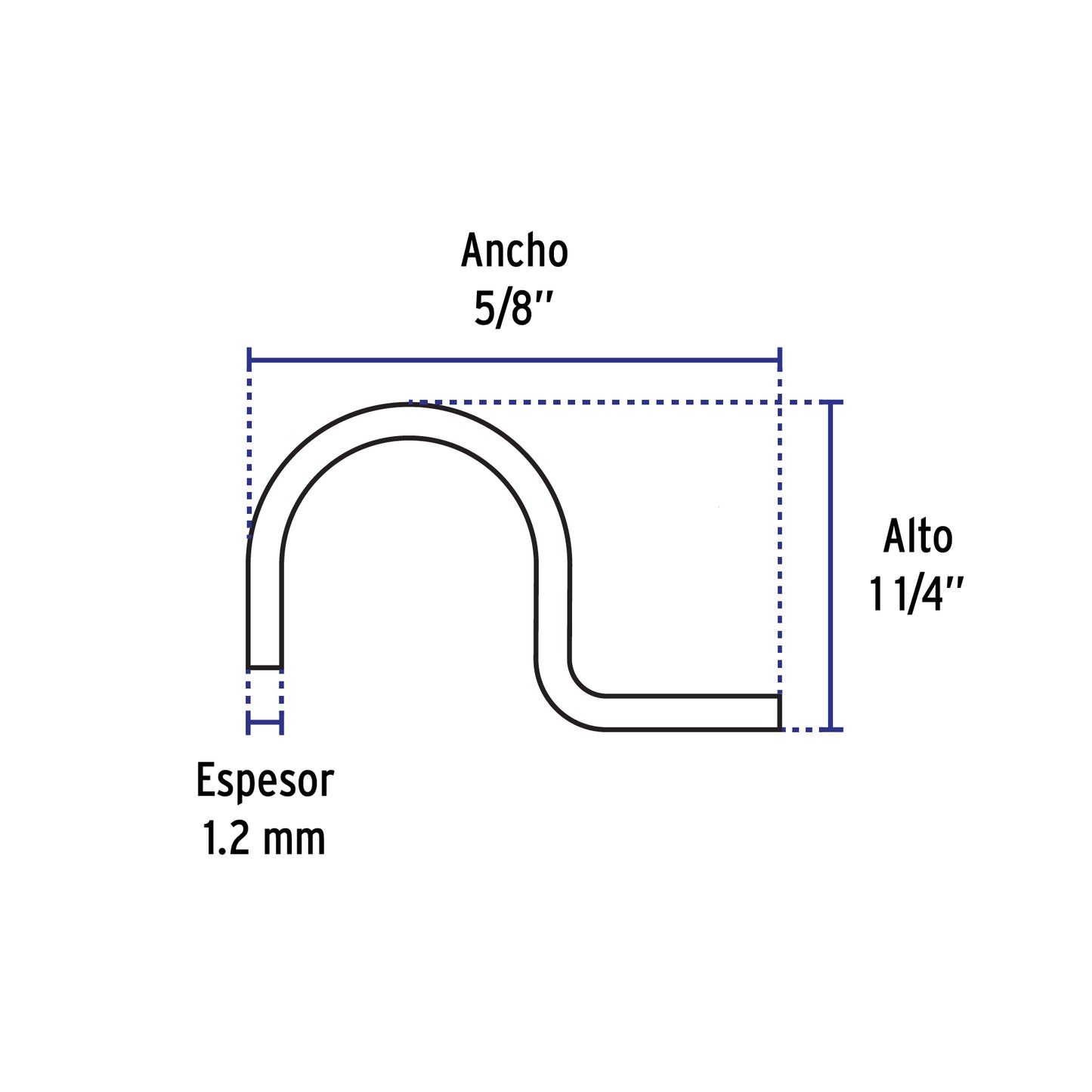 Bolsa c/5 abrazaderas tipo uña 1-1/4' p/tubo pared delgada | AU-114 | 46040