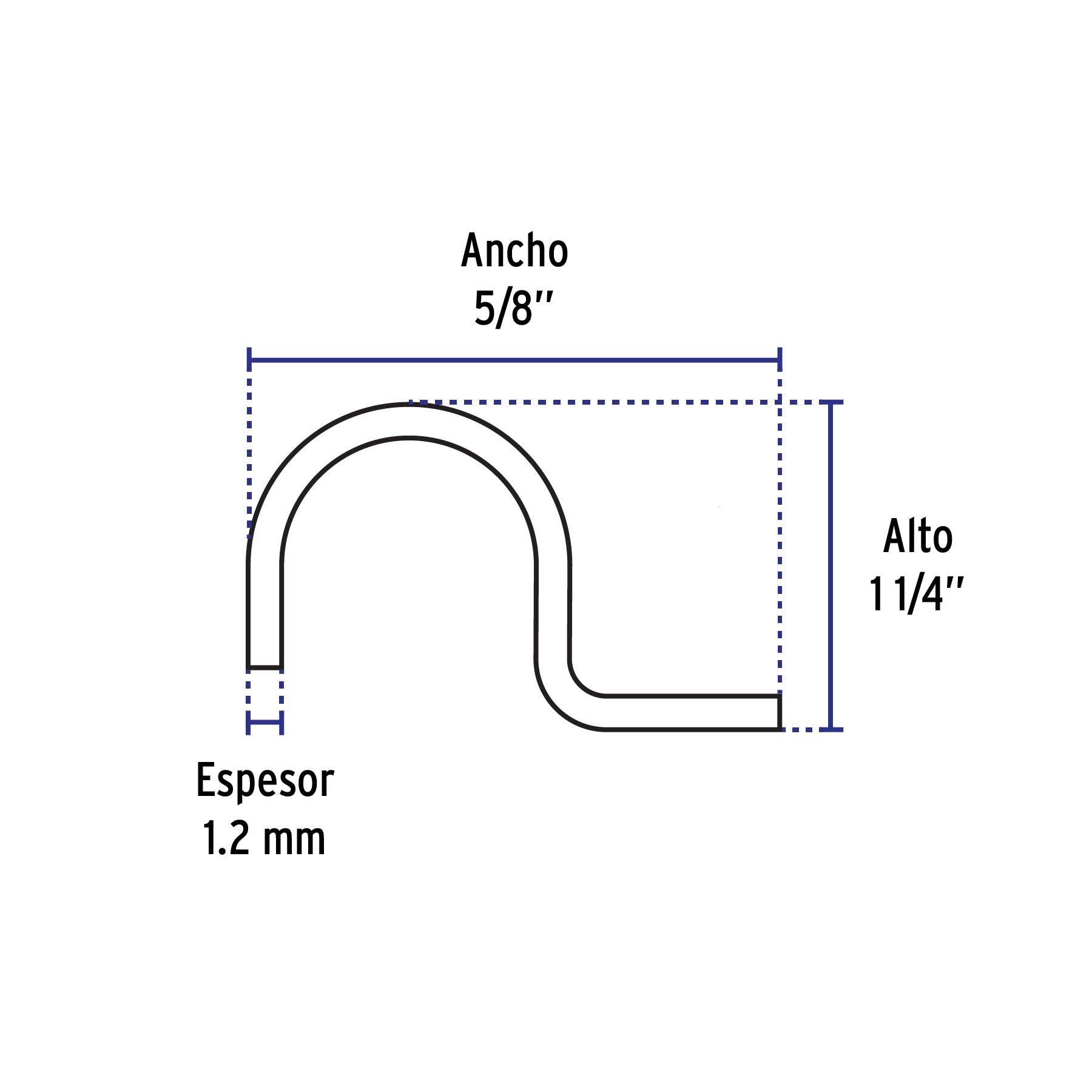 Bolsa c/5 abrazaderas tipo uña 1-1/4' p/tubo pared delgada | AU-114 | 46040