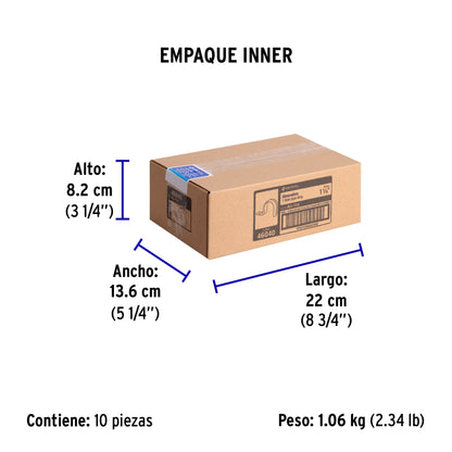 Bolsa c/5 abrazaderas tipo uña 1-1/4' p/tubo pared delgada | AU-114 | 46040