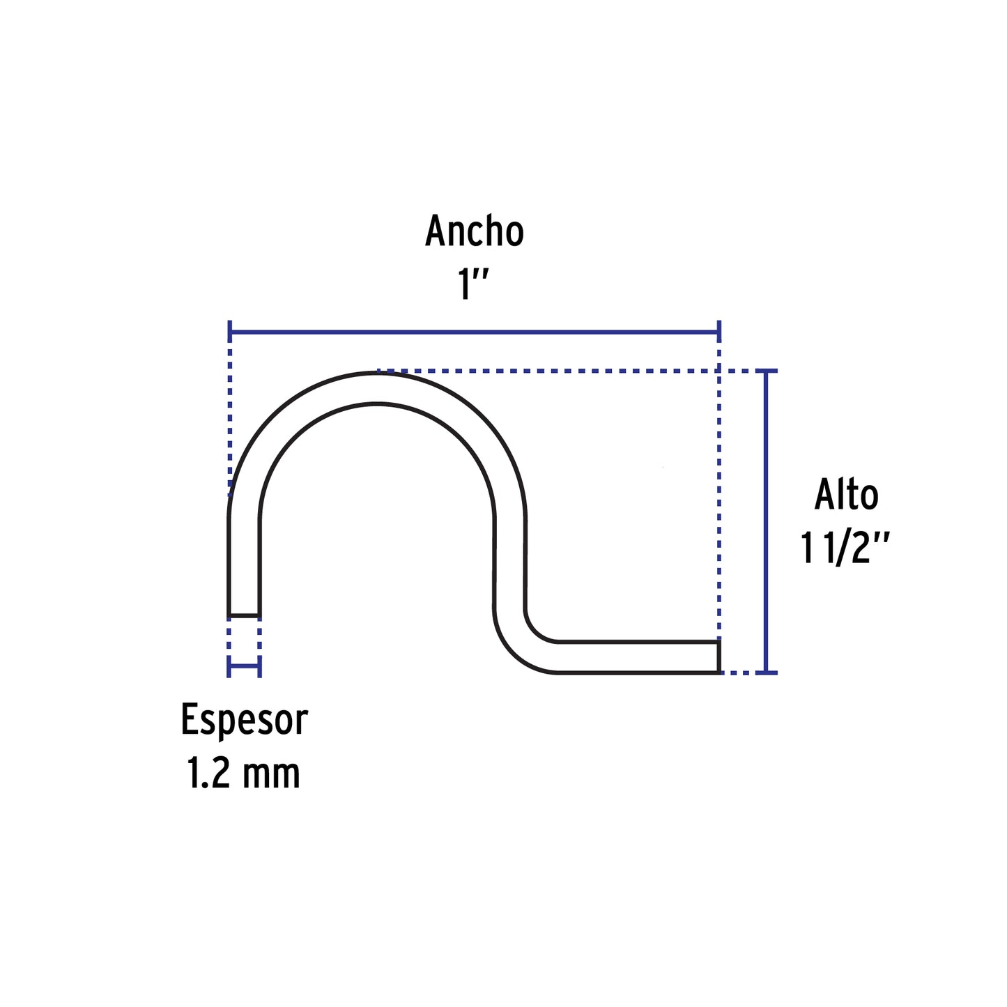 Bolsa c/5 abrazaderas tipo uña 1-1/2' p/tubo pared delgada | AU-112 | 46041