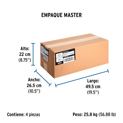 Rollo de 100 m de cable THHW-LS 10 AWG negro, Volteck | CAB-10N | 46051