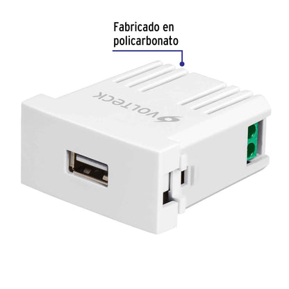 Cargador USB a la pared, 2.1A, línea Oslo, color blanco | CUSB-OB | 46086