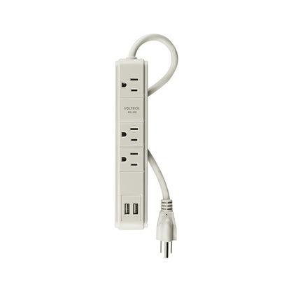 Multicontacto 16 AWG 3 entradas 2 puertos USB supresor 300 J | MUL-340U | 46089