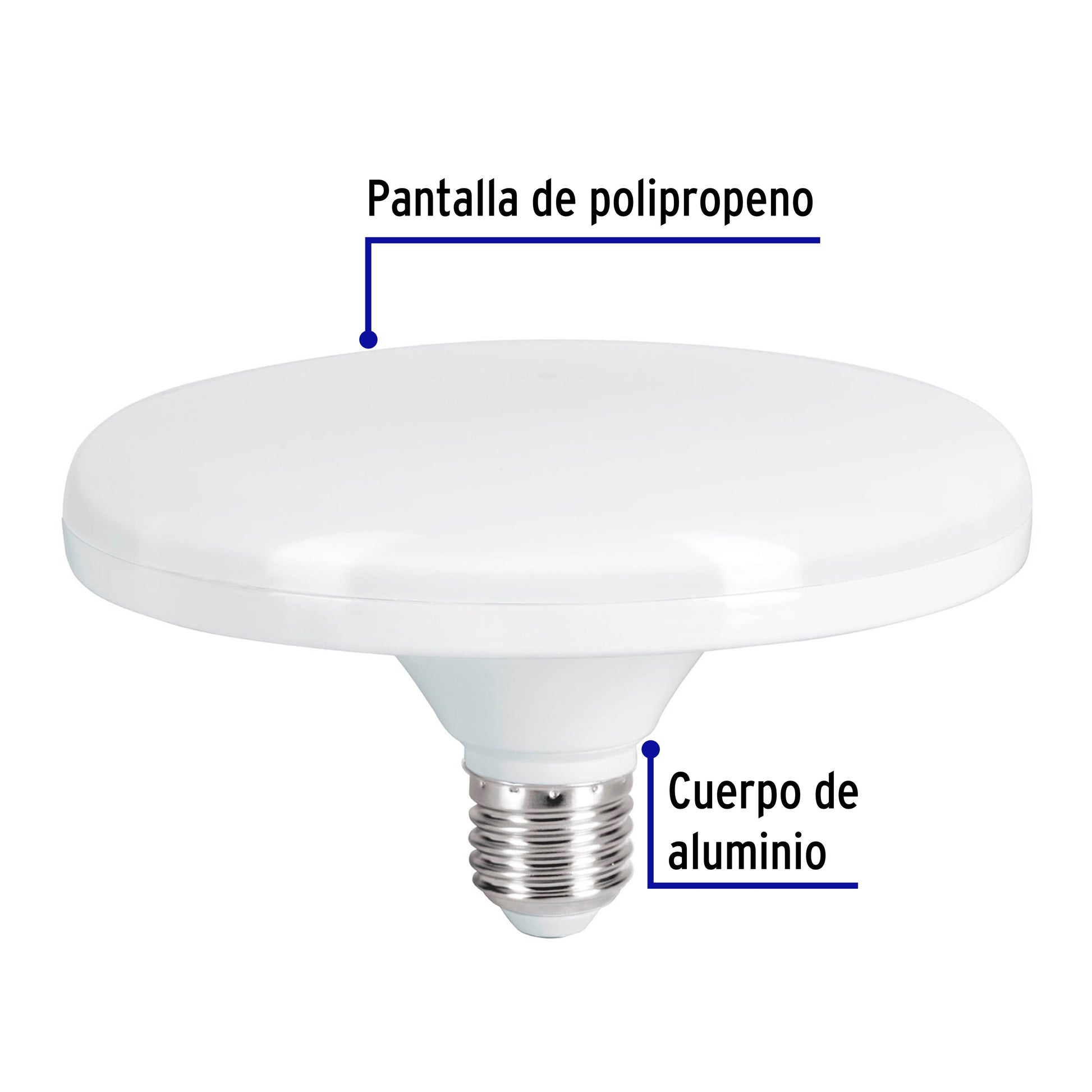 Lámpara LED tipo OVNI 18 W (equiv. 125 W), luz de día, caja | LEDCI-120F | 46091