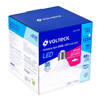Lámpara LED tipo OVNI 18 W (equiv. 125 W), luz de día, caja | LEDCI-120F | 46091