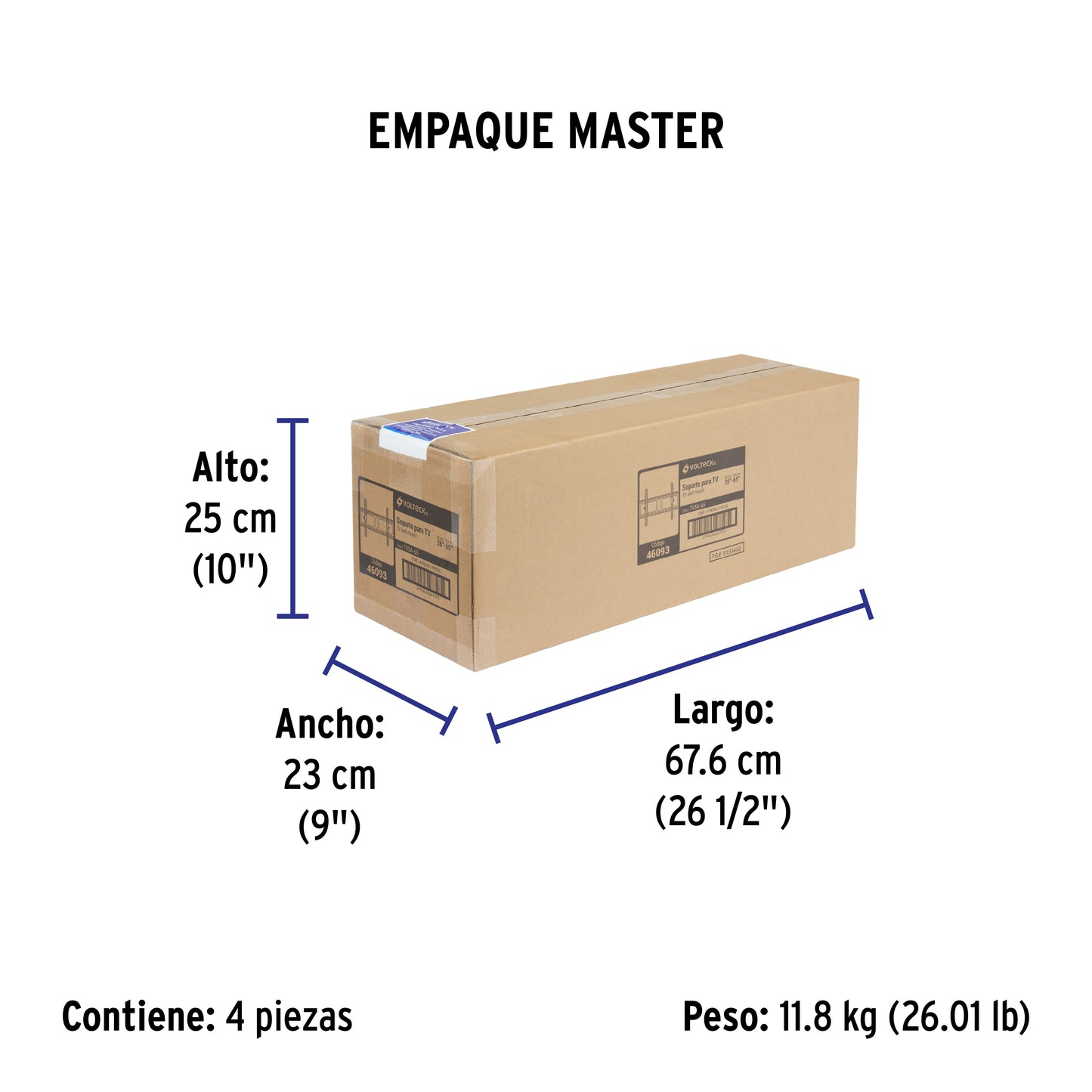 Soporte para pantallas de 26' a 65' con movimiento angular | TVSA-65 | 46093