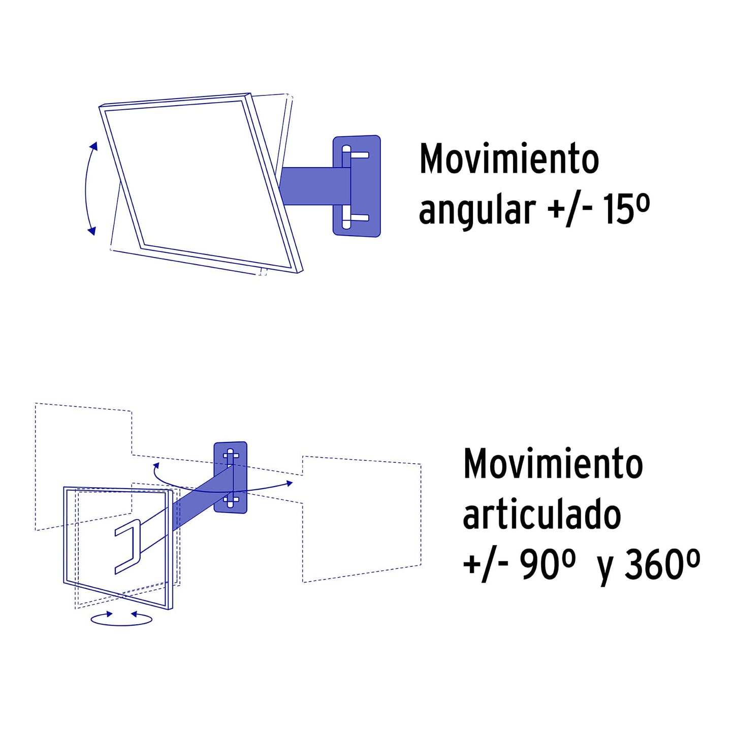 Soporte para pantallas 23' a 37' mov. angular y articulado | TVSM-37 | 46094