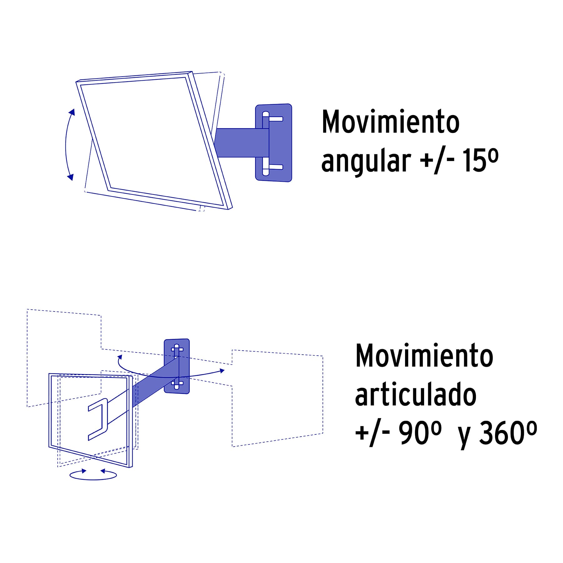 Soporte para pantallas 23' a 37' mov. angular y articulado | TVSM-37 | 46094