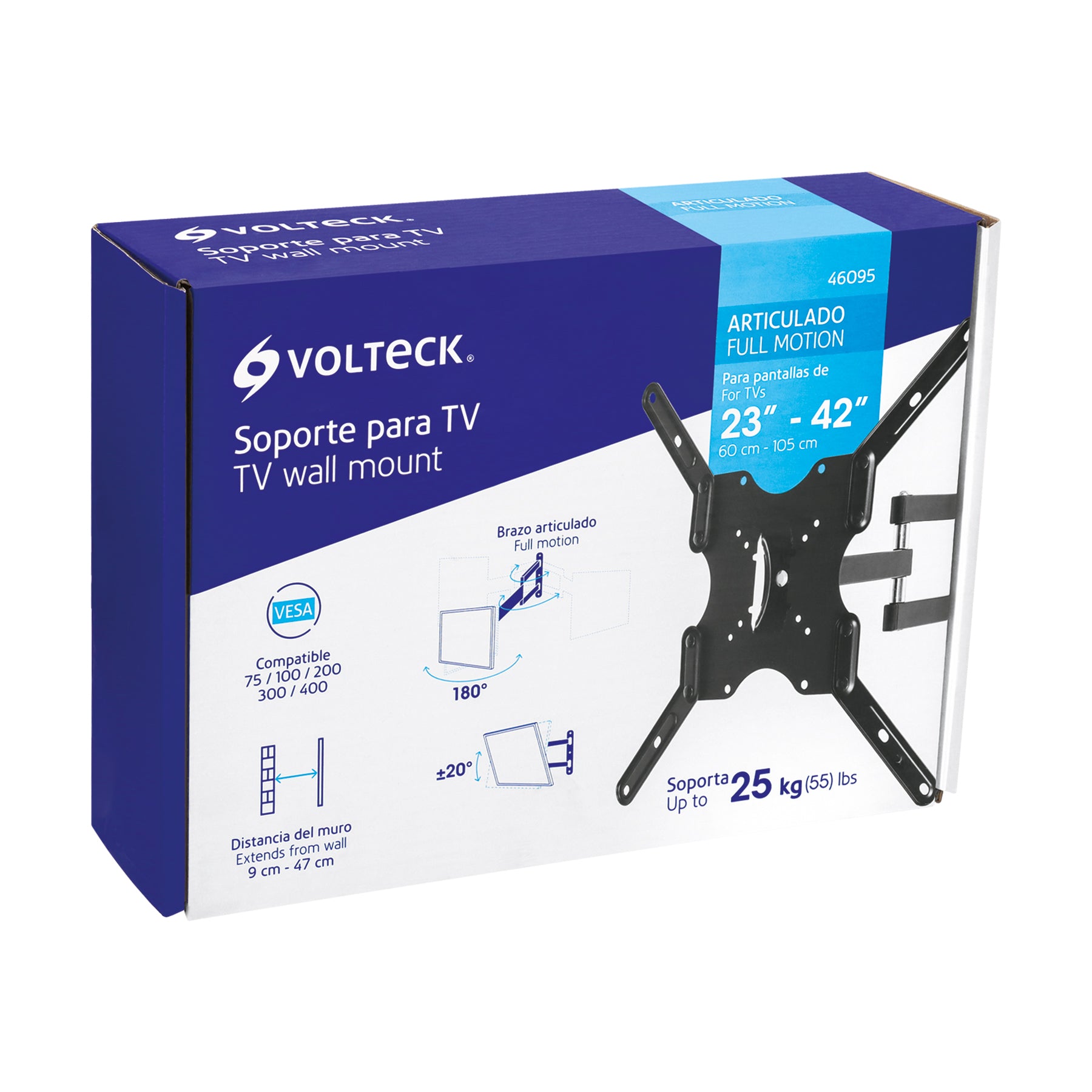 Soporte para pantallas 23' a 42' mov. angular y articulado | TVSM-42 | 46095