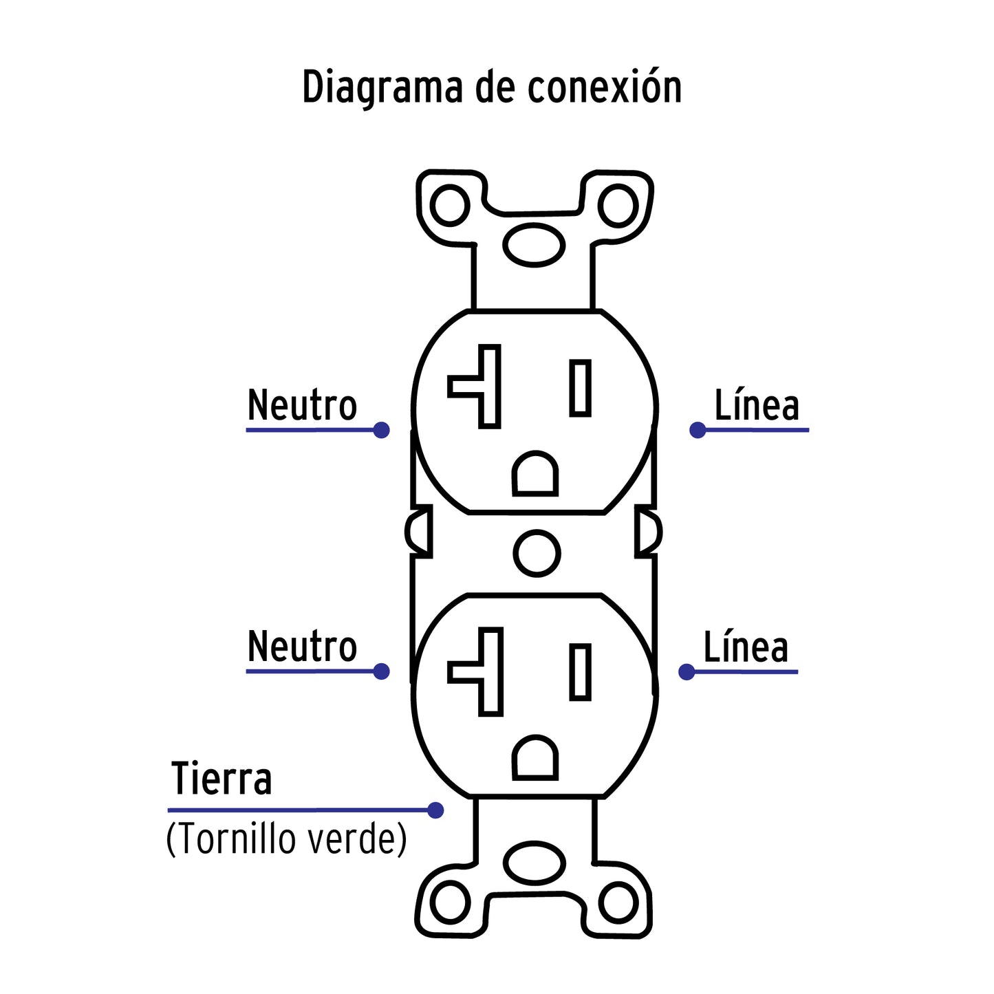 Contacto dúplex, 2 polos 3 hilos, 20 A, Standard, marfil | CODO-MS | 46100