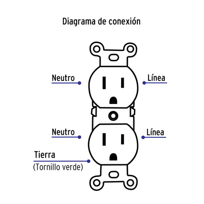 Contacto dúplex, 2 polos 3 hilos, Standard, marfil, Volteck | CODO-S | 46102