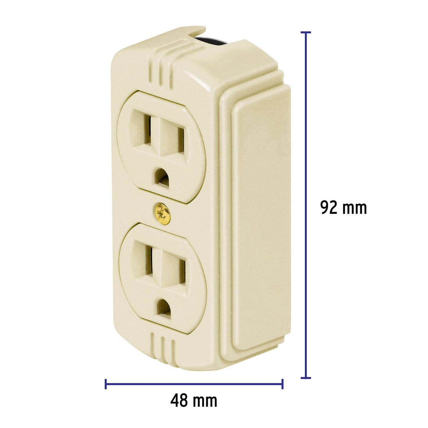 Contacto de sobreponer dúplex, 2 polos+ tierra, baquelita | COSO-DA | 46103