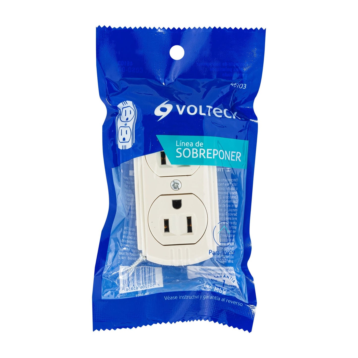 Contacto de sobreponer dúplex, 2 polos+ tierra, baquelita | COSO-DA | 46103