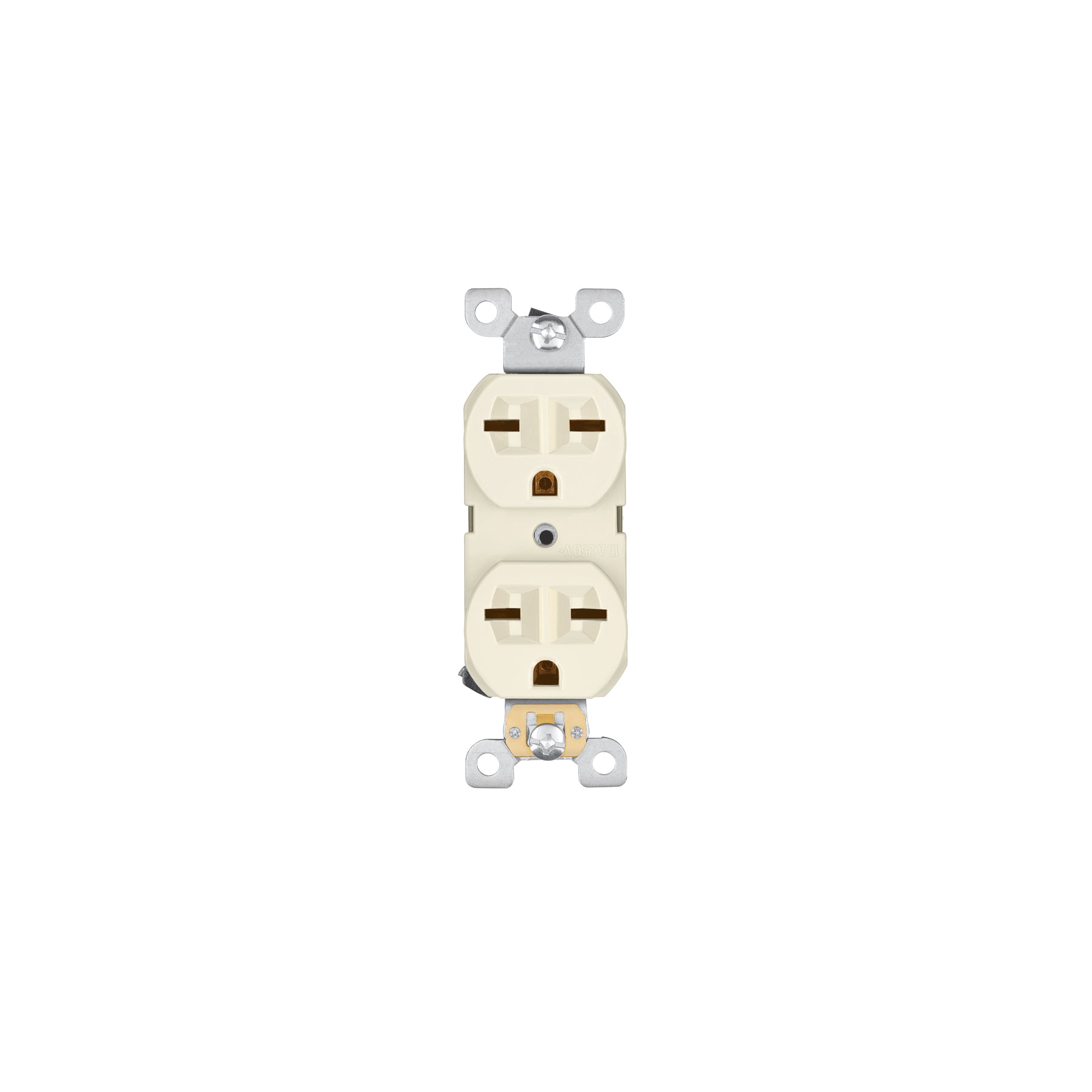 Contacto dúplex, cara de chino, Standard, marfil, Volteck | CODO-CHS | 46104