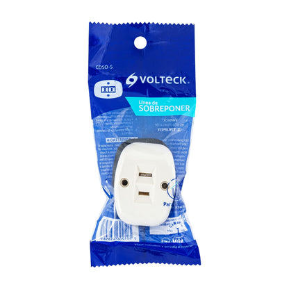 Contacto de sobreponer sencillo sin tierra, Volteck | COSO-S | 46108