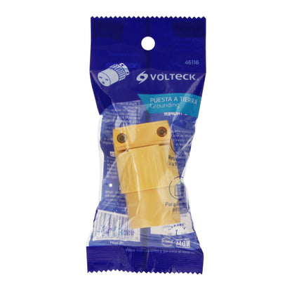 Contacto industrial plástico aterrizado cara de chino | COP-CH | 46118