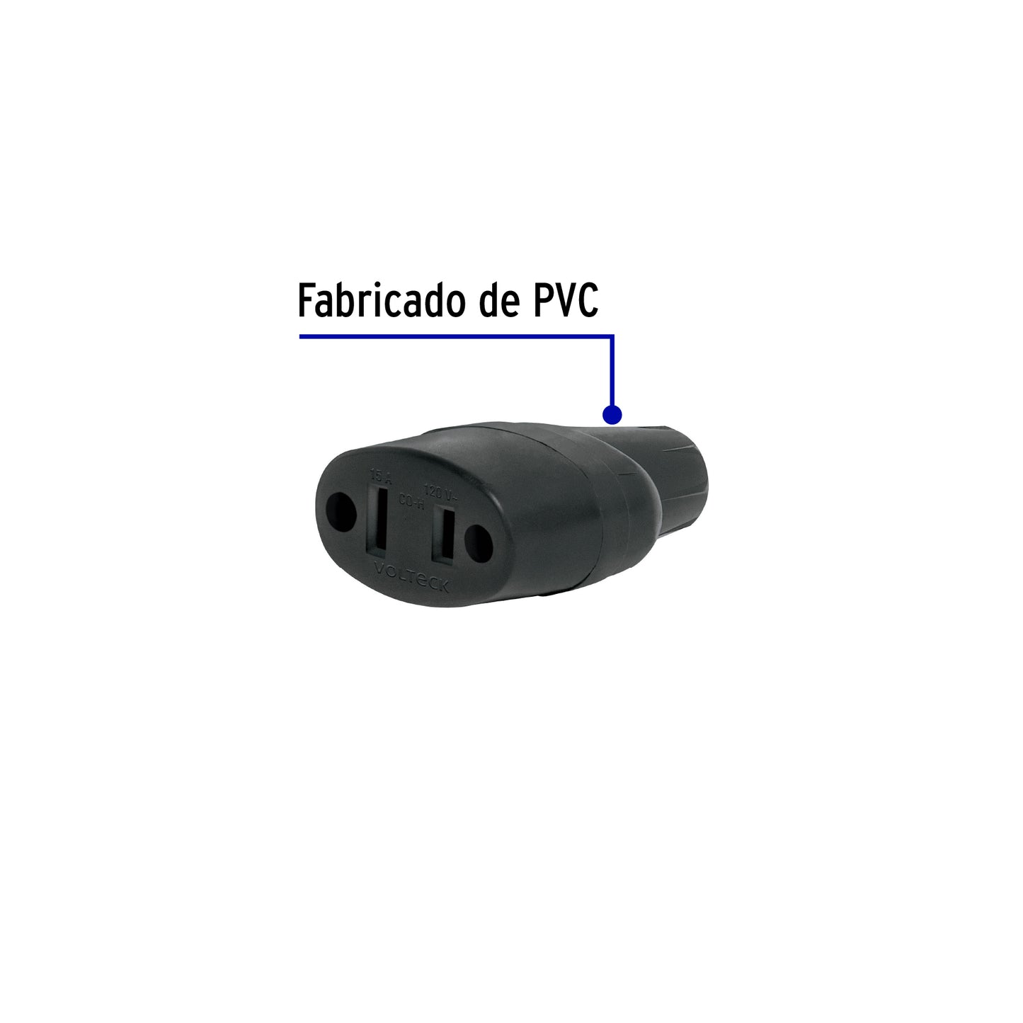 2 Contactos de PVC, Volteck | CO-H | 46123