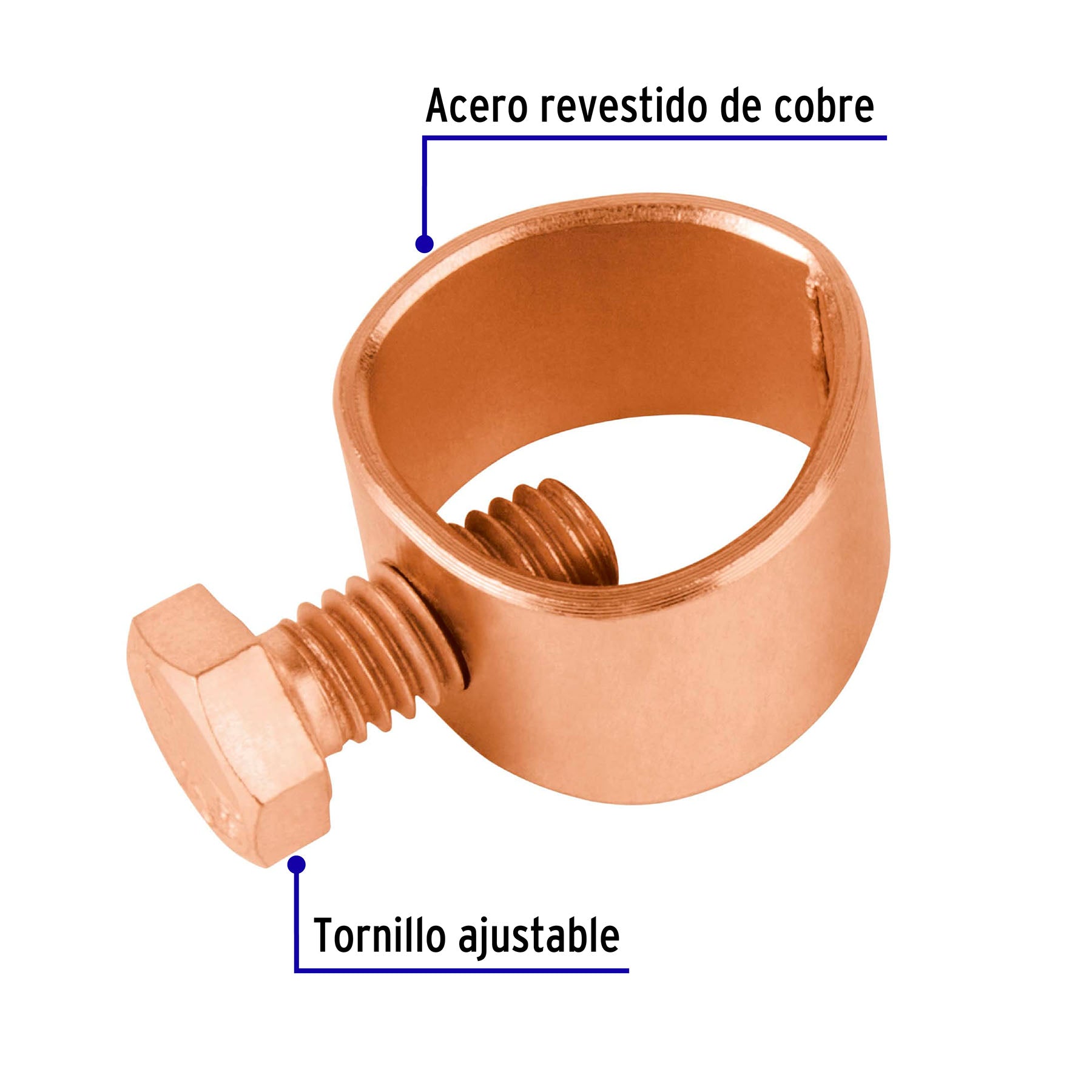 Conector para varilla a tierra, Volteck | CVT | 46125