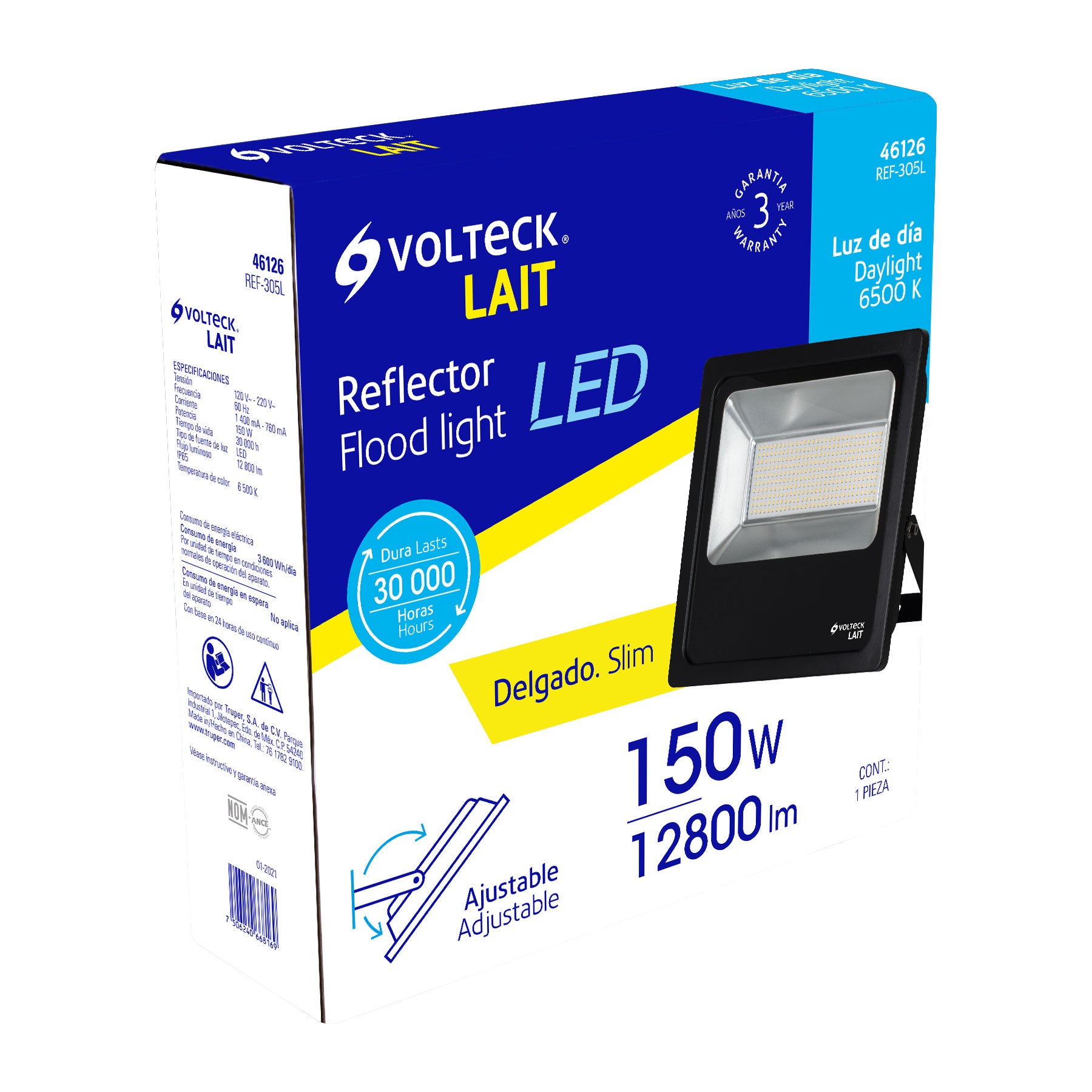 Reflector LED para exteriores 150W 6500K, VOLTECK | REF-305L | 46126