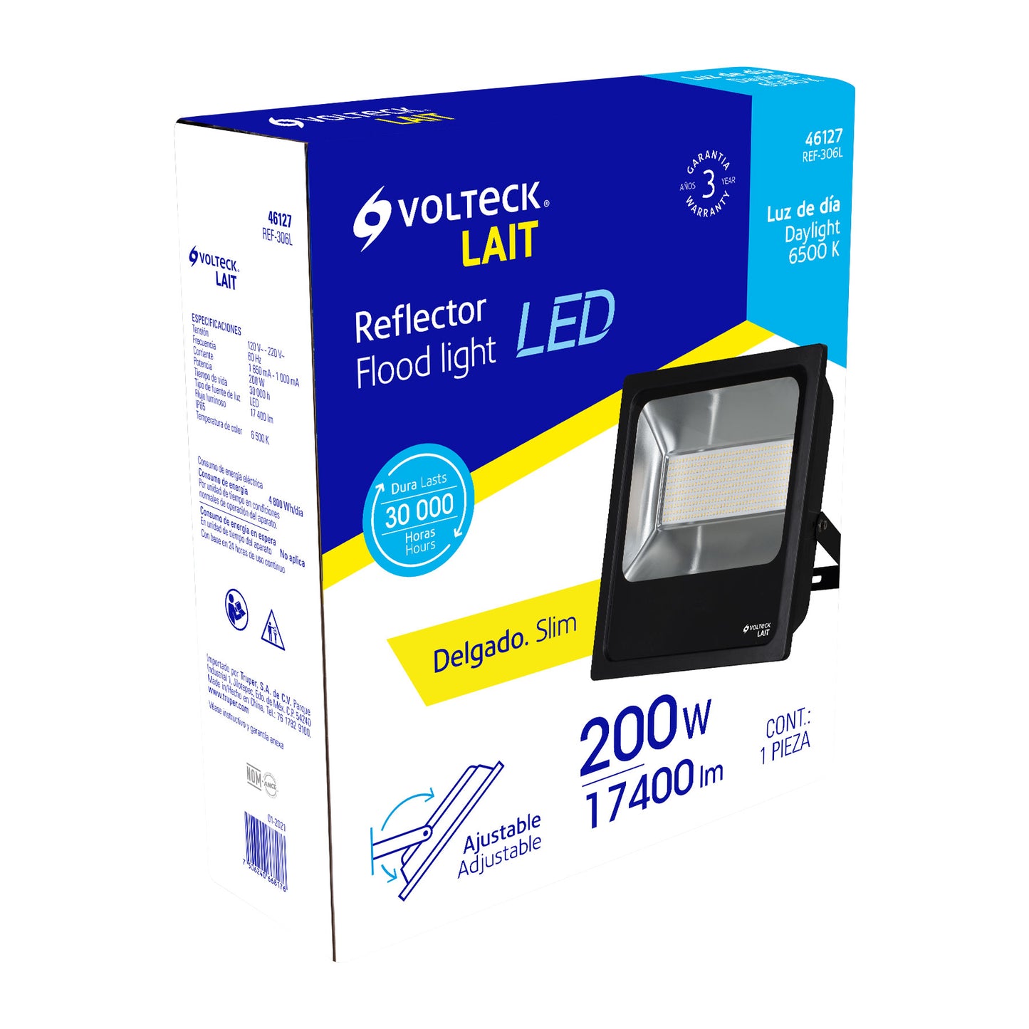 Reflector LED para exteriores 200W 6500K, VOLTECK | REF-306L | 46127