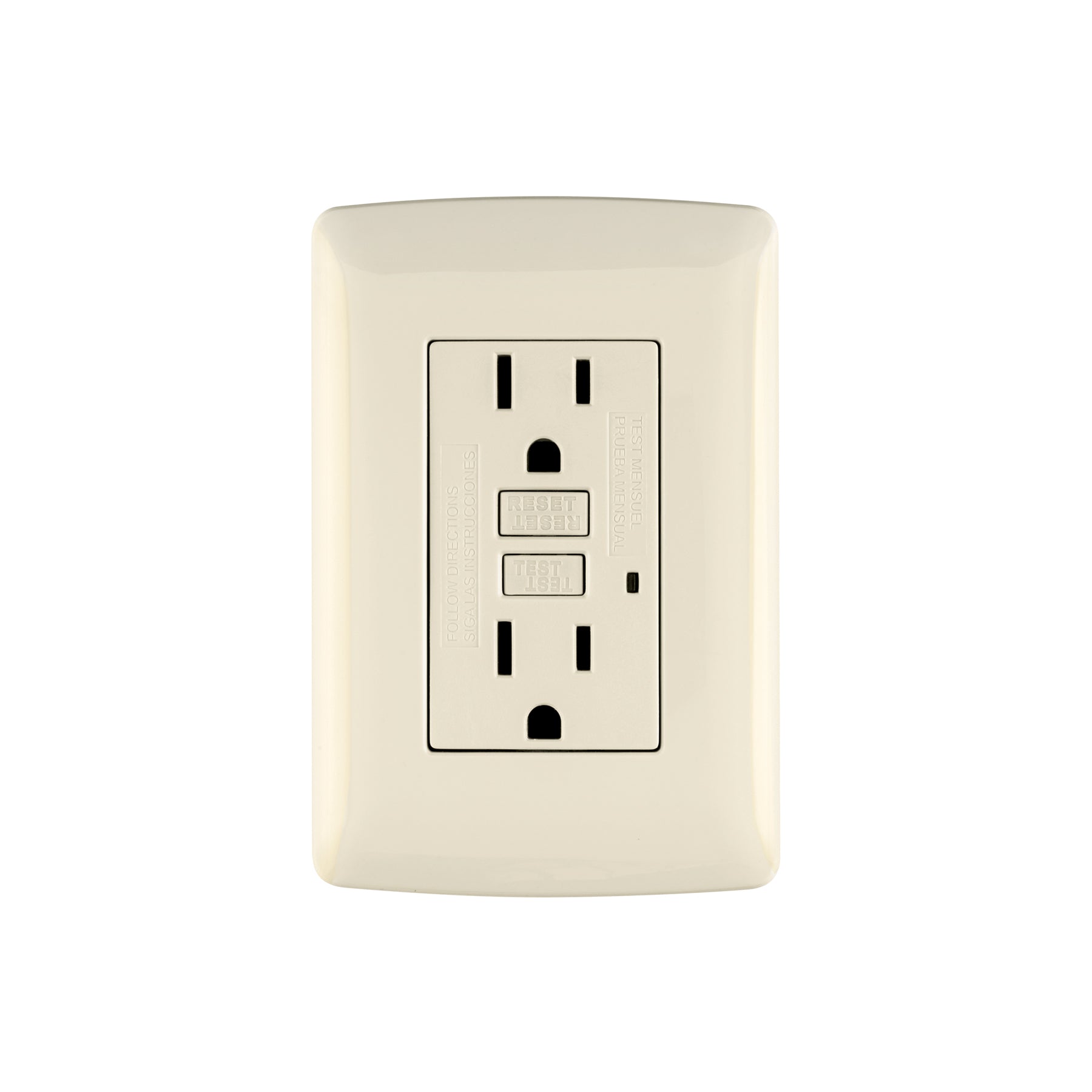 Contacto dúplex falla a tierra GFCI, marfil, línea Italiana | CODO-GFCII | 46145