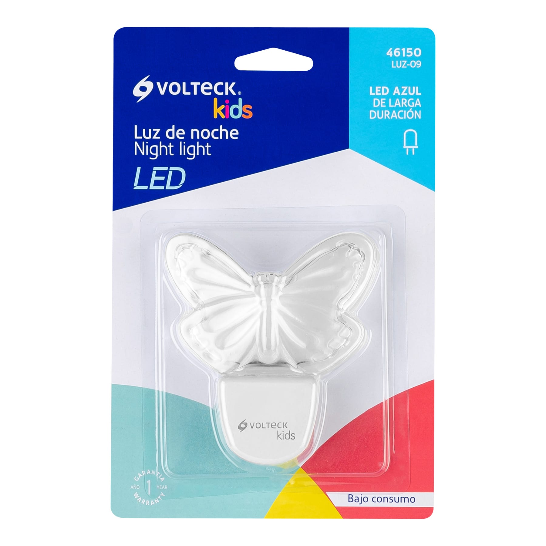 Luz de noche de LED, mariposa, Volteck | LUZ-09 | 46150