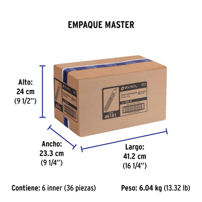 Multicontacto económico 4 entradas, blanco, VOLTECK | MUL-4E | 46181