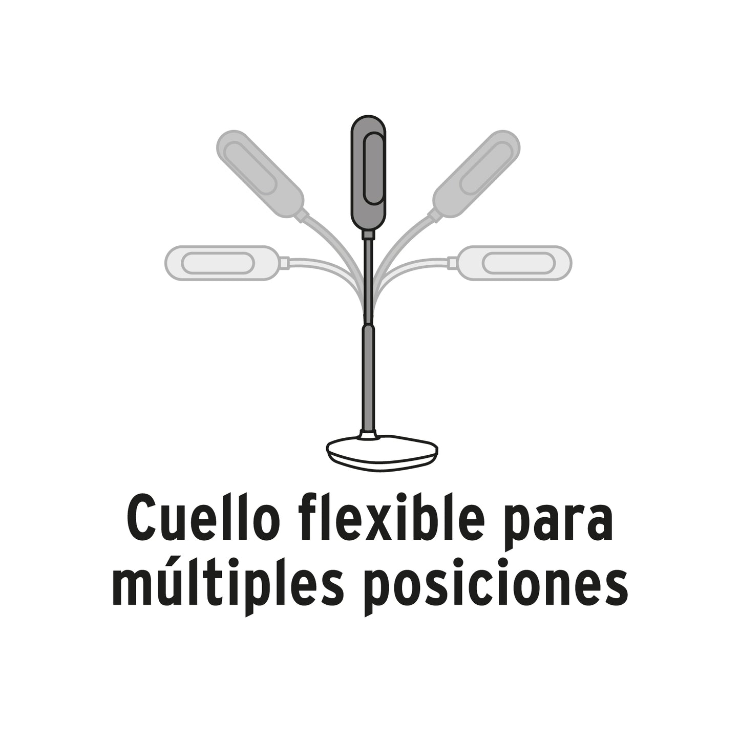 Lámpara de LED 5W cuello flexible para escritorio, Volteck | LES-100L | 46189