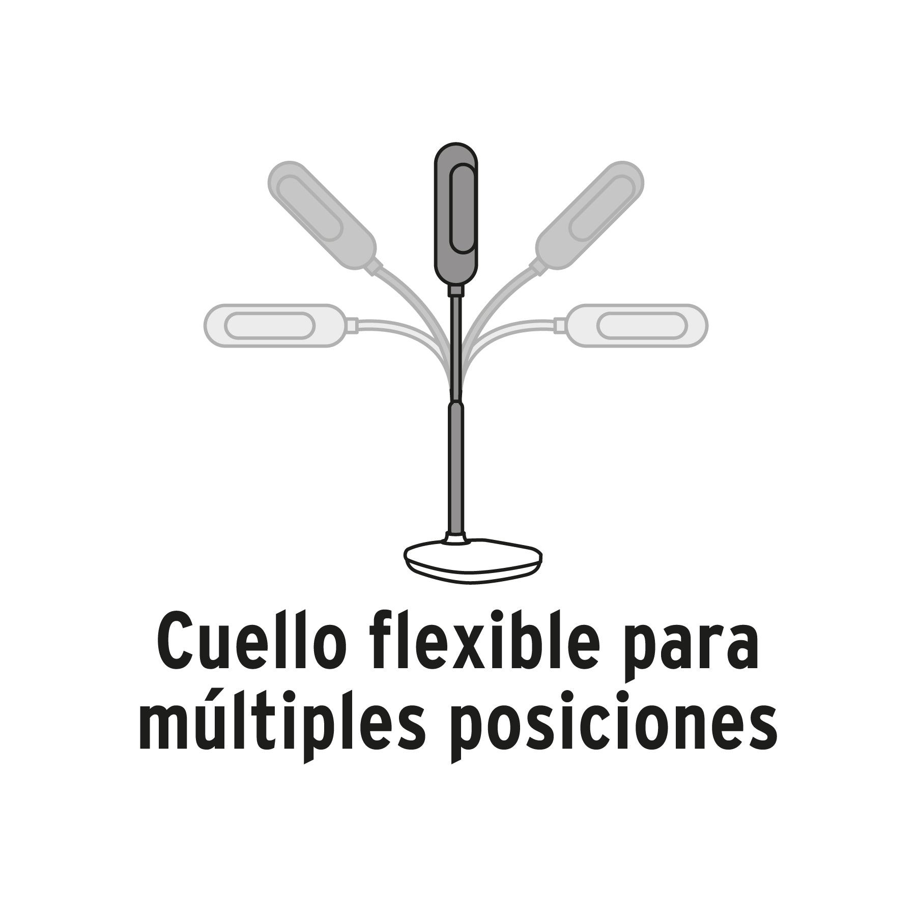 Lámpara de LED 5W cuello flexible para escritorio, Volteck | LES-100L | 46189