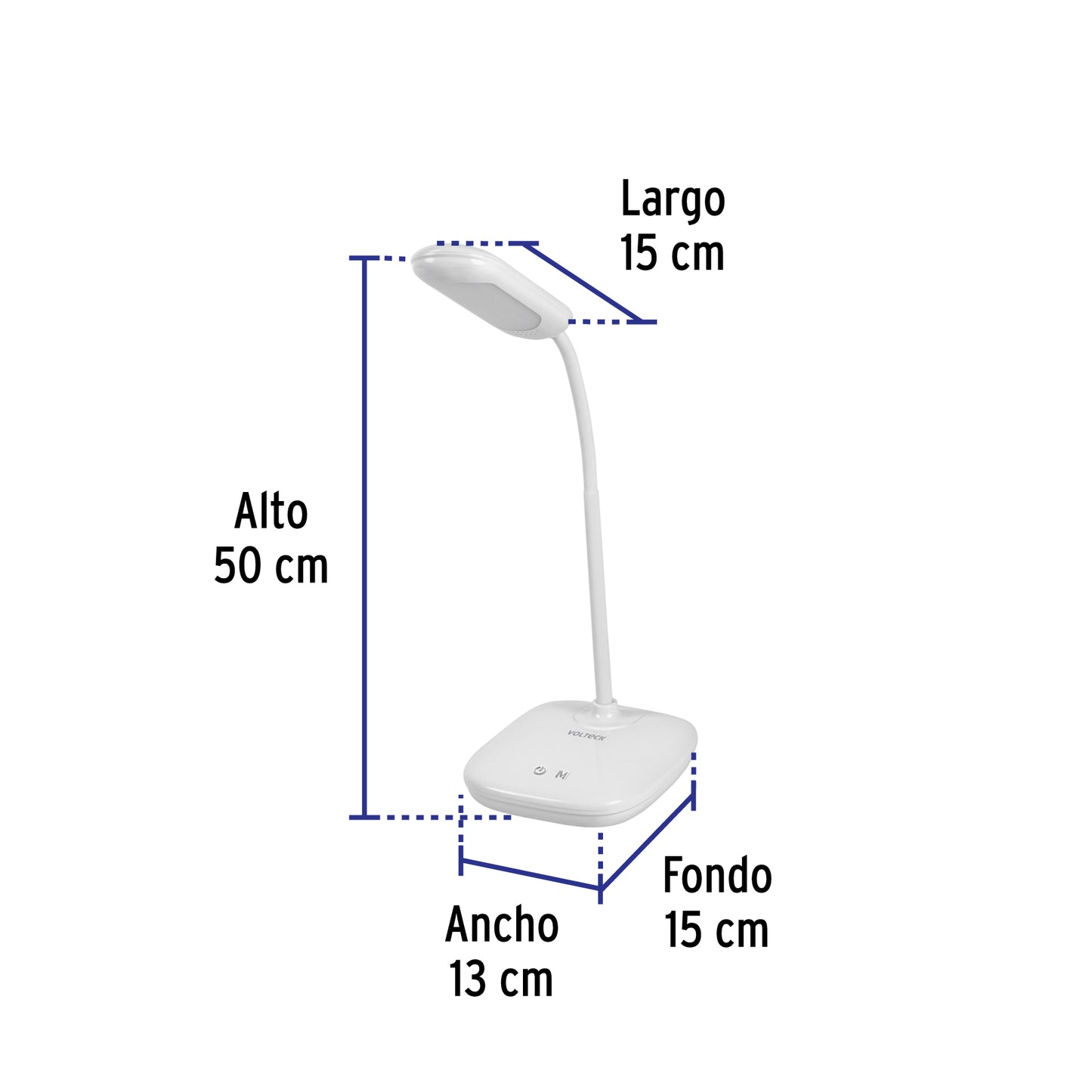 Lámpara de LED 5W cuello flexible para escritorio, Volteck | LES-100L | 46189