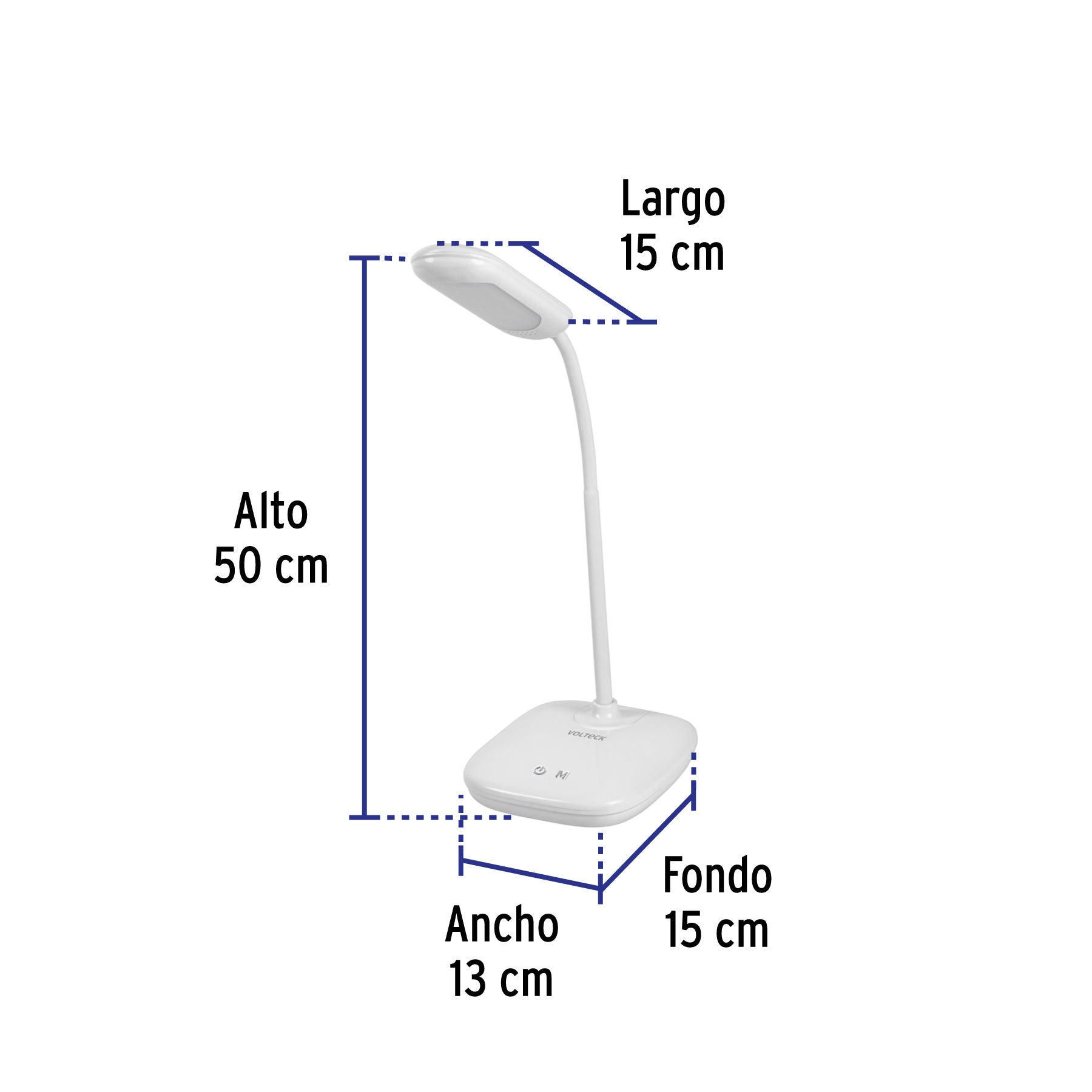 Lámpara de LED 5W cuello flexible para escritorio, Volteck | LES-100L | 46189