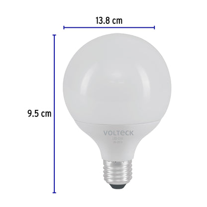 Lámpara de LED tipo globo 8 W luz de día, en caja, Volteck | LED-G10 | 46195
