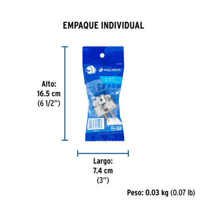 Clavija industrial blindada no polarizada, Volteck | CLI-B | 46199