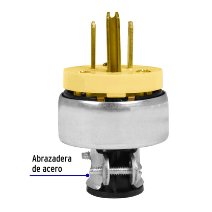 Clavija industrial blindada aterrizada, 2 polos+tierra | CLI-A | 46202