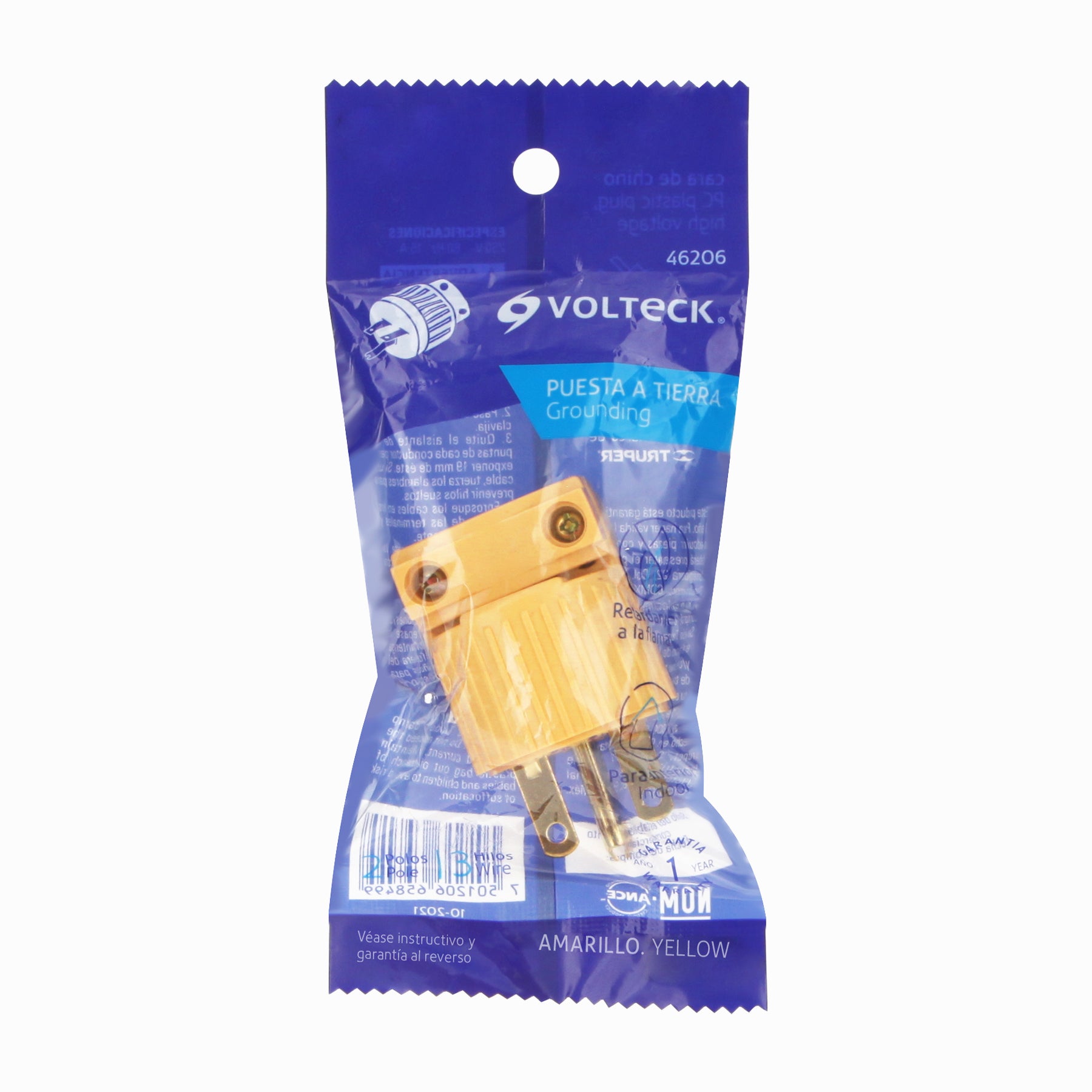 Clavija industrial plástica aterrizada cara de chino | CLP-CH | 46206