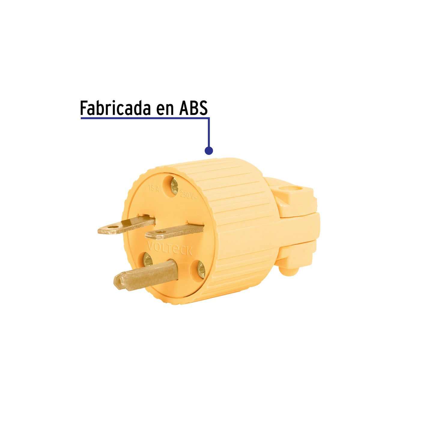 Clavija industrial plástica aterrizada cara de chino | CLP-CH | 46206