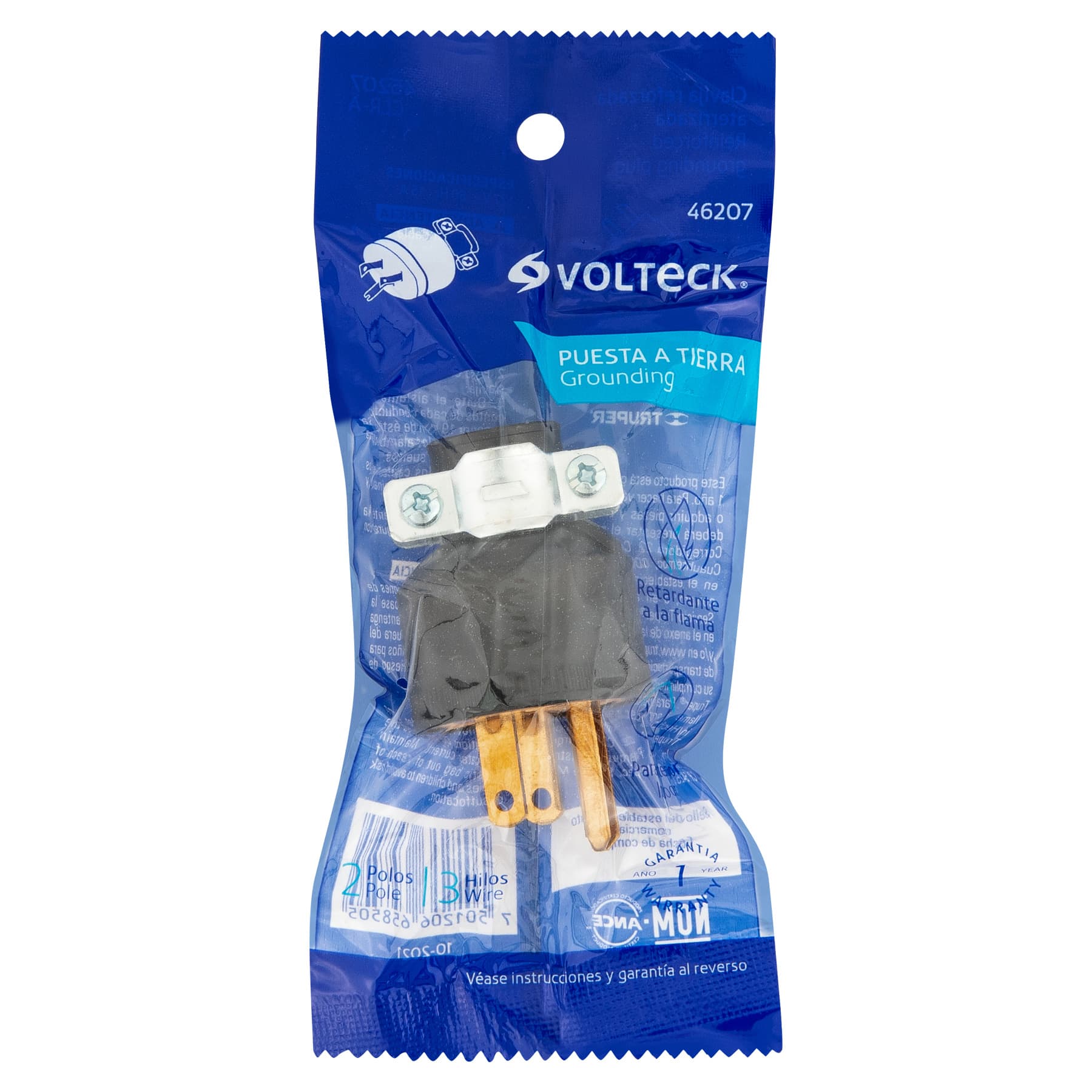 Clavija industrial reforzada aterrizada, 2 polos+tierra | CLR-A | 46207