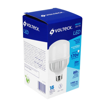 Lámpara LED alta potencia 20 W (equiv. 170 W), luz de día | LED-170 | 46225