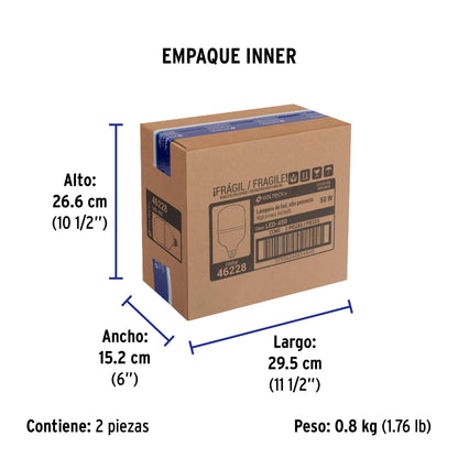 Lámpara LED alta potencia 50 W (equiv.450 W), luz de día | LED-450 | 46228