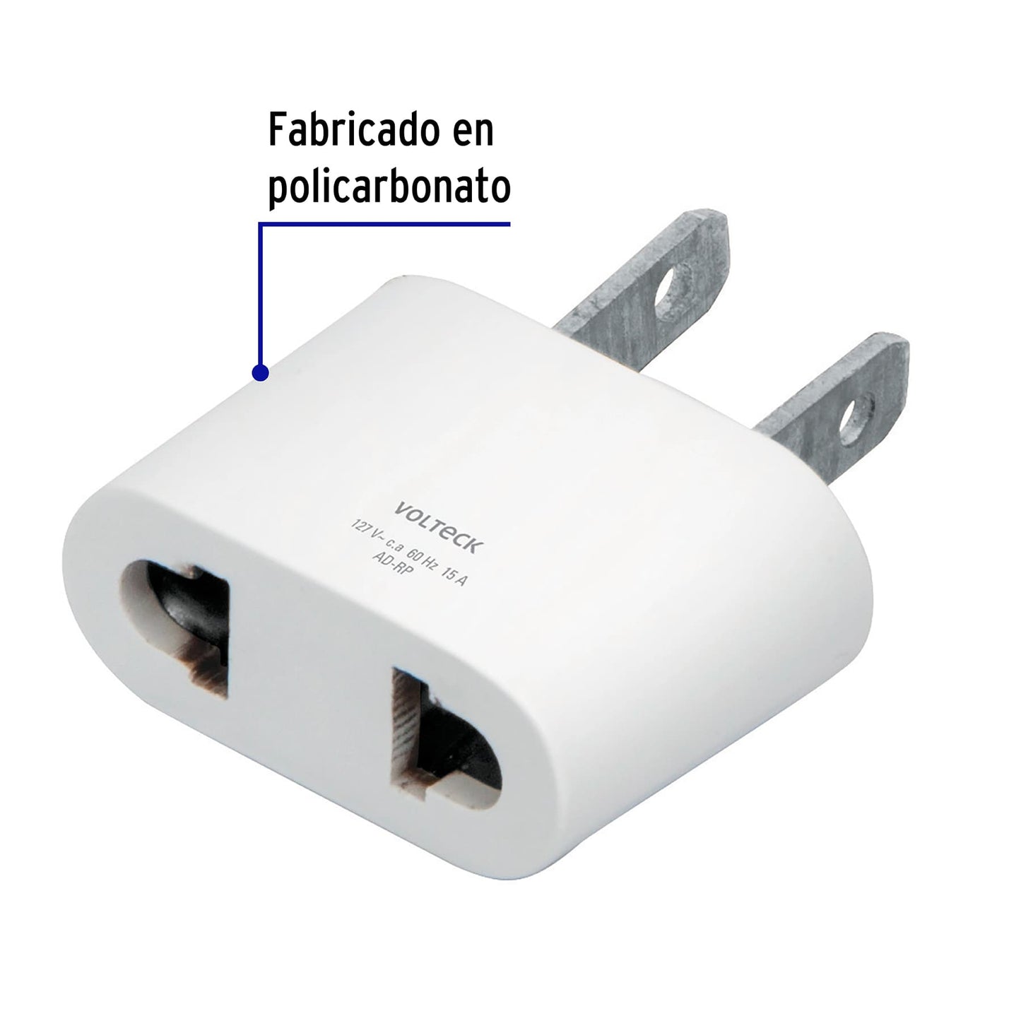 Adaptador barra redonda a plana, Volteck | AD-RP | 46245