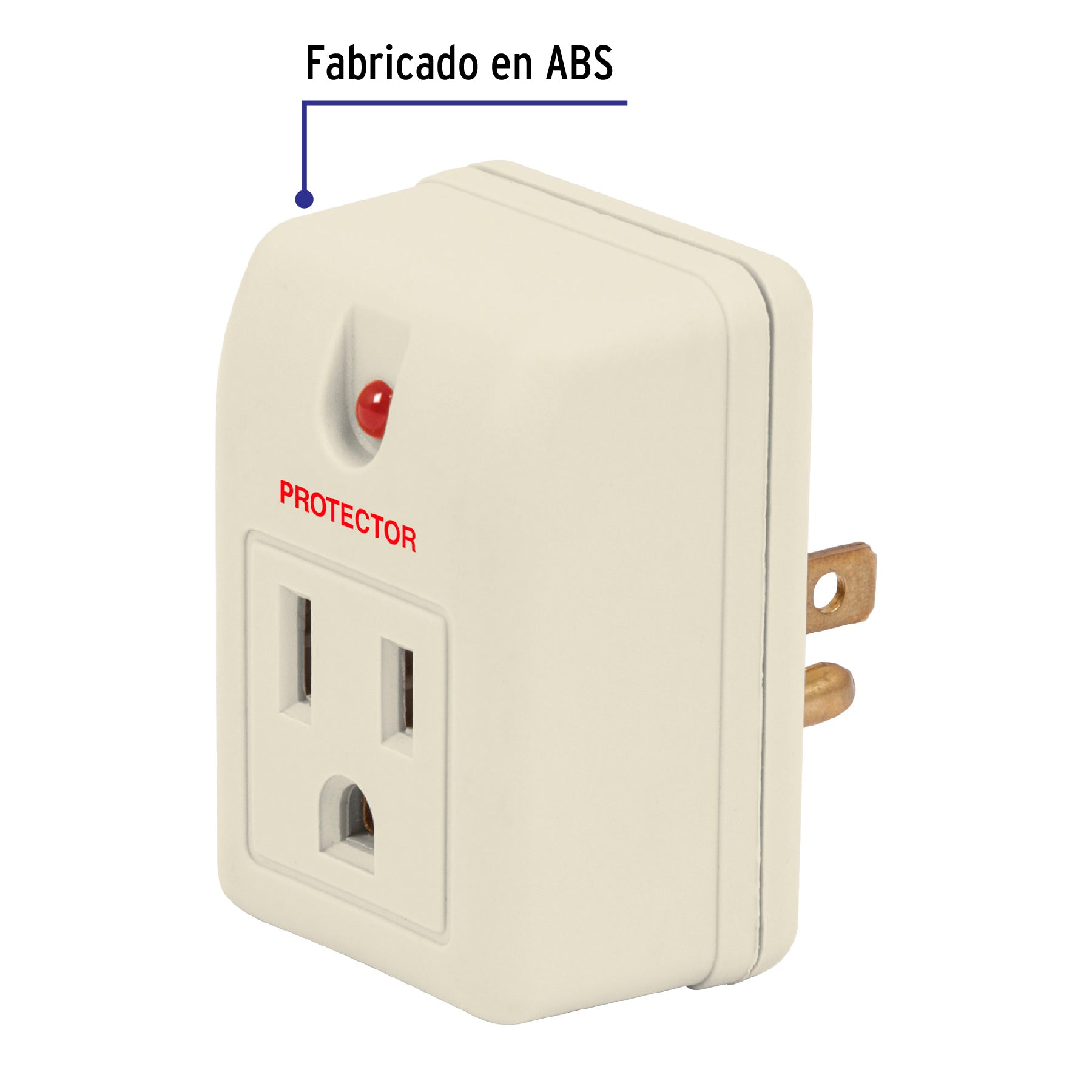 Adaptador con supresor de picos 270 joules, Volteck | AD-270 | 46250