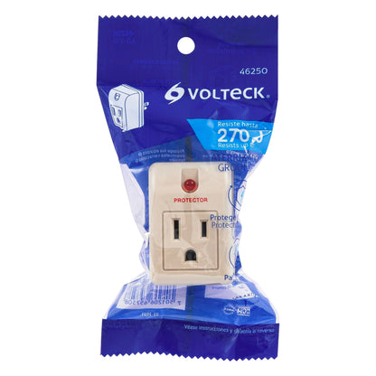 Adaptador con supresor de picos 270 joules, Volteck | AD-270 | 46250