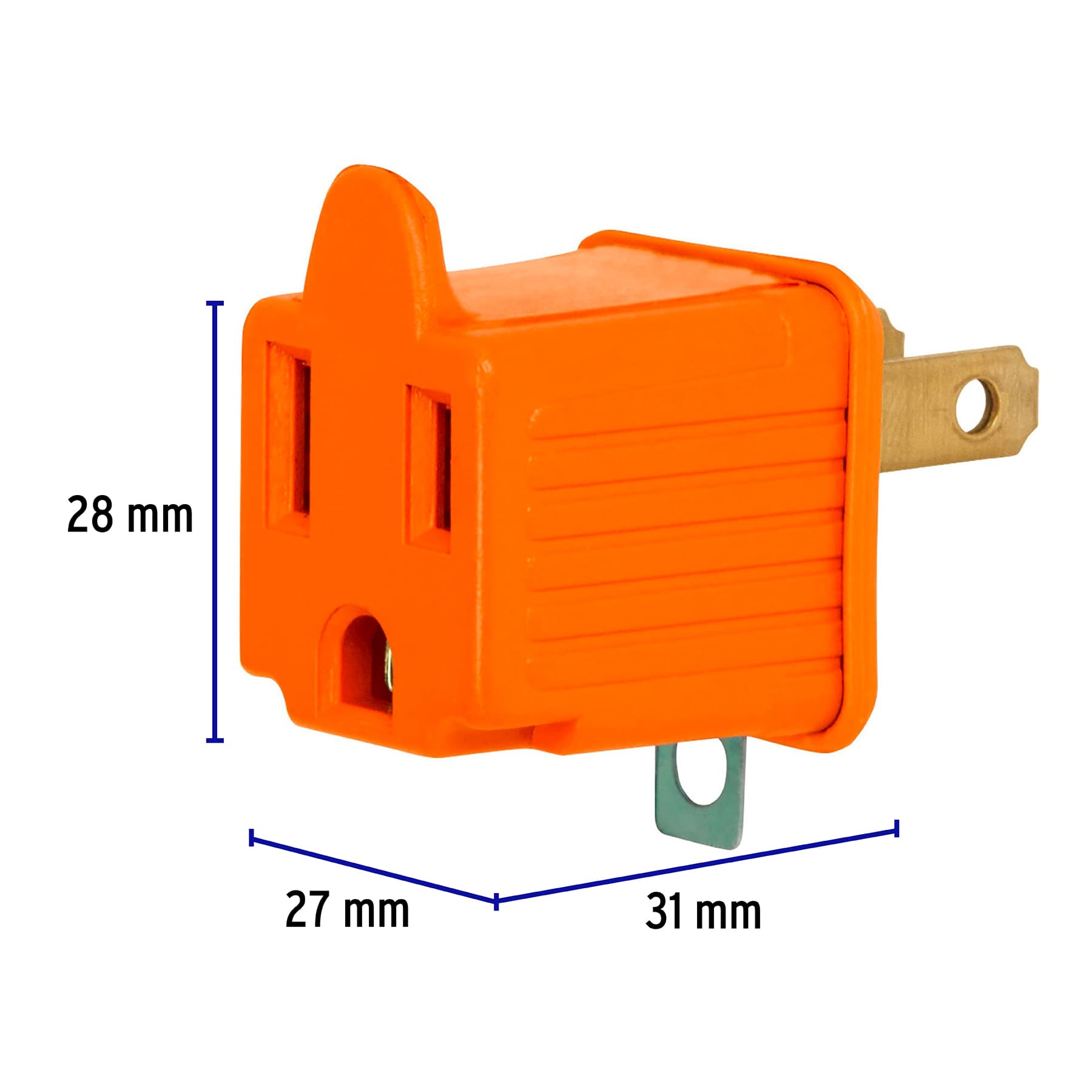 Bolsa con 2 adaptadores 3 a 2 naranjas, Volteck | AD-32N | 46253
