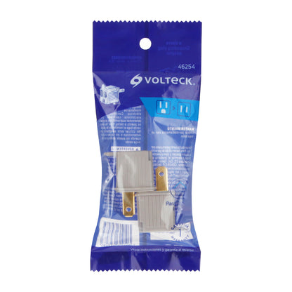 Bolsa con 2 adaptadores 3 a 2 grises, Volteck | AD-32G | 46254