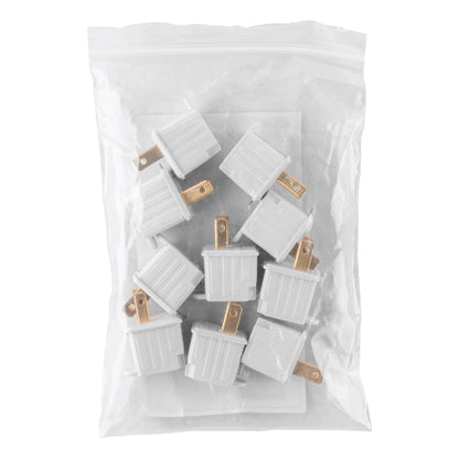 Adaptador 3 a 2, blanco, a granel, Volteck | AD-32B-G | 46255