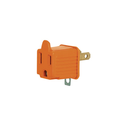 Adaptador 3 a 2, naranja, a granel, Volteck | AD-32N-G | 46256