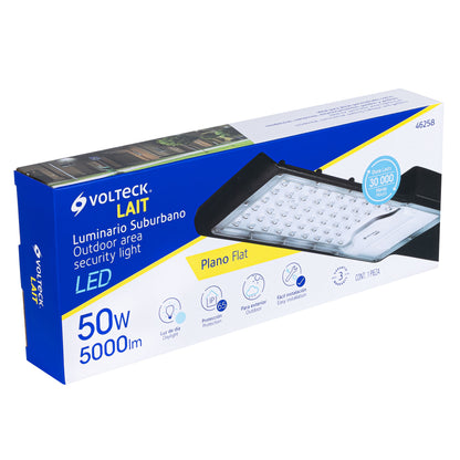 Luminario suburbano LED 50 W 6500 K, plano, VOLTECK | SUB-840L | 46258