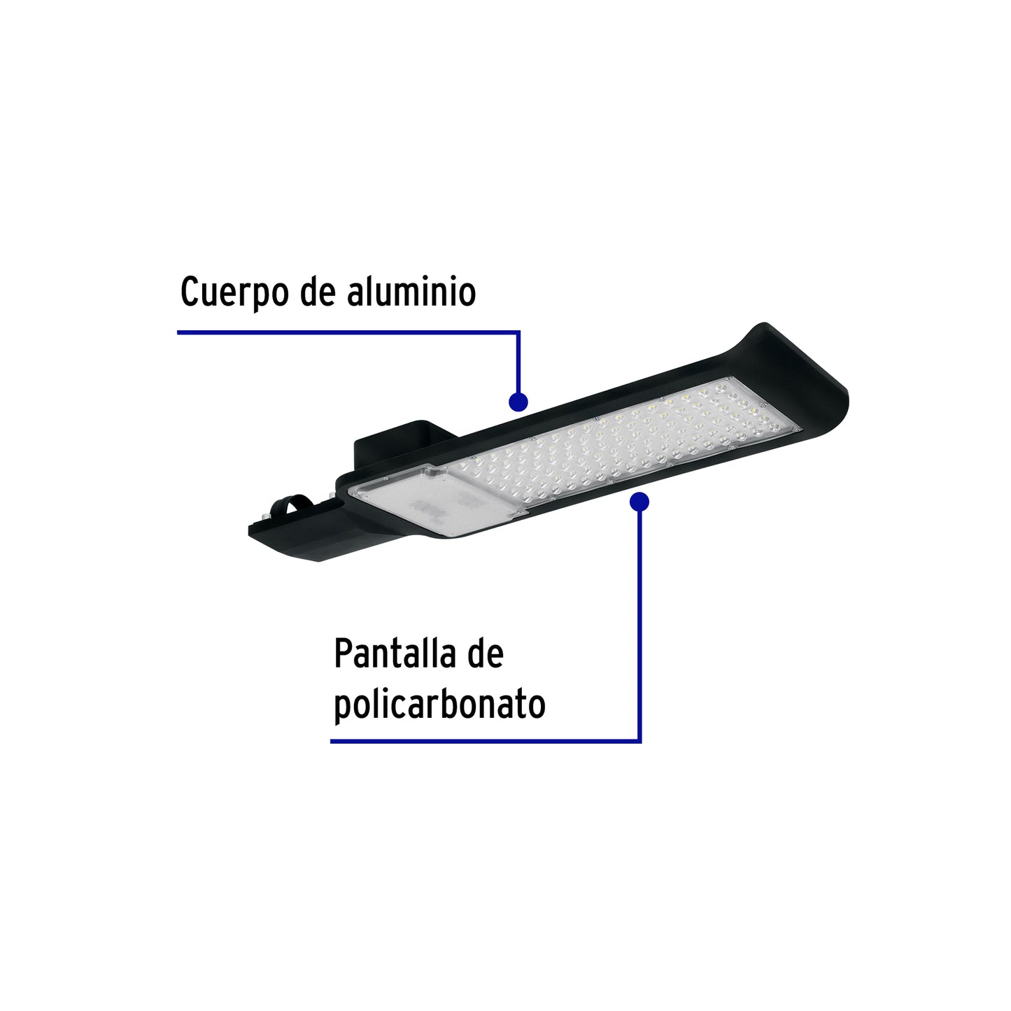 Luminario suburbano LED 100 W 6500 K, plano, VOLTECK | SUB-841L | 46259