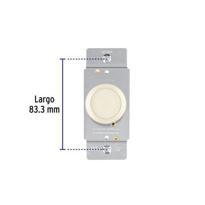 Atenuador de luz giratorio, Standard, marfil, Volteck | DIM-S | 46302